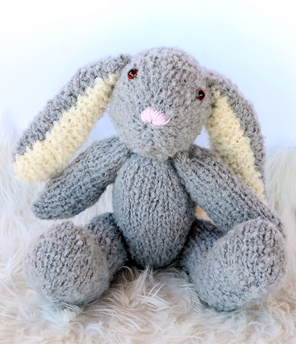 Free Knitting Pattern for Floppy Eared Bunny
