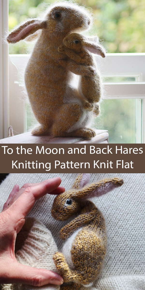 Rabbit Knitting Pattern To the Moon and Back Hares