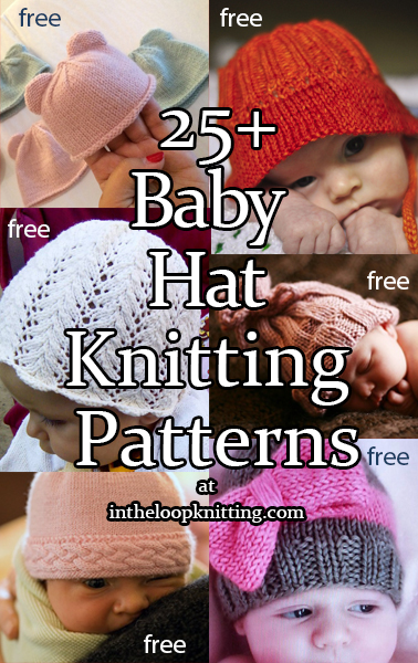 Knitting patterns for Baby Hats. Baby sized beanies, berets, and bonnets. Great quick gifts for baby showers! Most patterns are free. Updated 12/21/2022