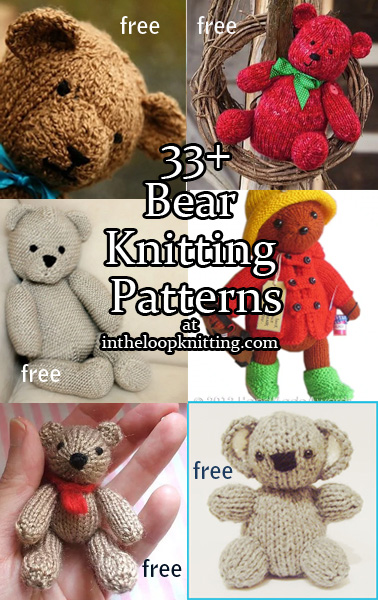 Teddy Bear Knitting Patterns. Everyone’s favorite bears are included in this knitting pattern collection: Teddy bears, Paddington bear, Koala bear, polar bear, panda, and more. Most patterns are free.