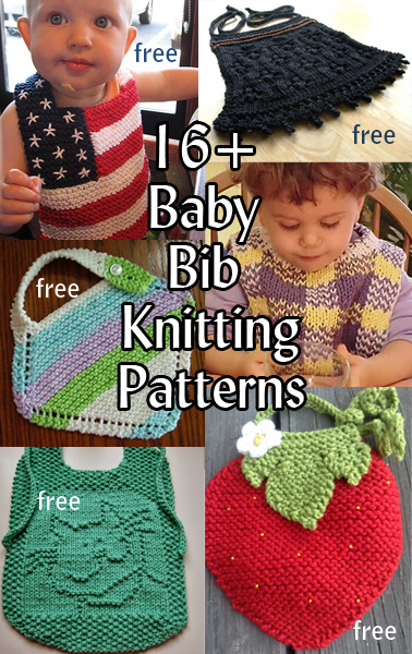 Baby Bib Knitting Patterns. These practical and adorable baby bibs are perfect baby shower gifts! Most patterns are free.