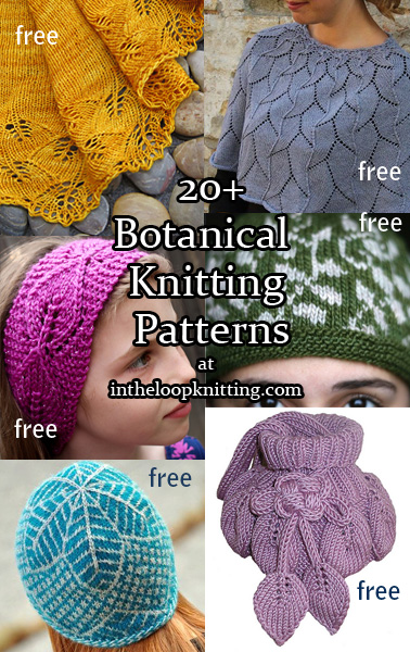 Botanical Knitting Patterns. Need a refresher course on spring? Take a look at these knitting patterns inspired by plants, gardens, and other botanical motifs. Most patterns are free.
