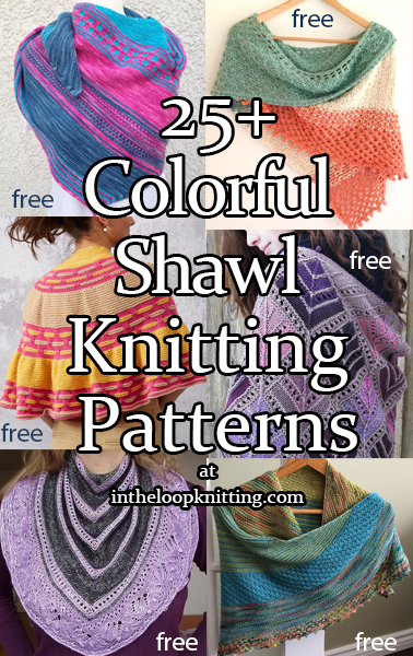 Colorful Shawl Knitting Patterns. It’s all about the color in these showstopping shawls. The patterns formed by color elevate simple stitch patterns to wearable art. Updated 9/5/23