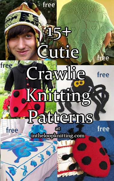 Cutie Crawlies Insect Knitting Patterns. Butterflies, ladybugs, bees, and, yes, spiders are all part of the Cuddly Crawlie kingdom. Take a look at these adorable patterns and you’ll never call them creepy again! Updated 12/5/22