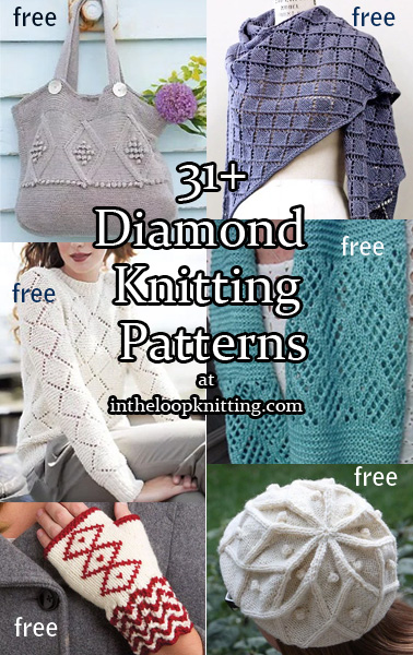 Diamond Knitting Patterns. Diamonds are a knitter’s best friend – diamond motifs that is — in diamond lace, diamond cables, diamond stitch patterns, diamond colorwork in these knitting patterns. Most patterns are free. 