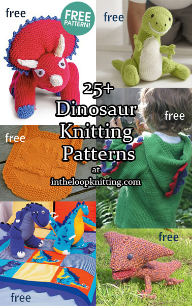 Dinosaur Knitting Patterns. Knitting patterns for everyone’s favorite prehistoric animals – dinosaur toys, sweaters, hats, washcloths, scarves and more. Most patterns are free.