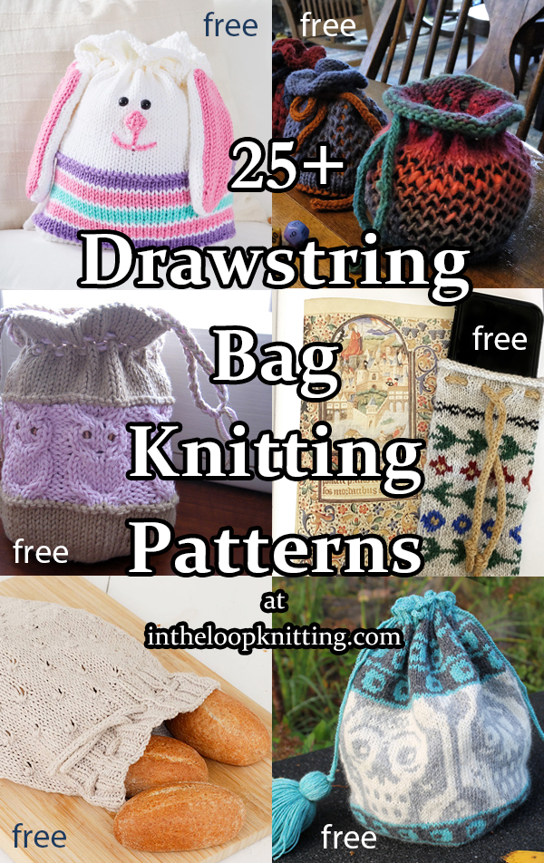 Drawstring Bag Knitting Patterns