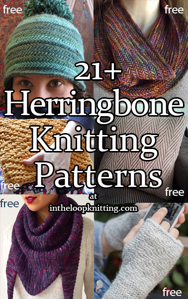 Herringbone Knitting Patterns. A variety of projects using different types of herringbone inspired knitting stitches. Most patterns are free.