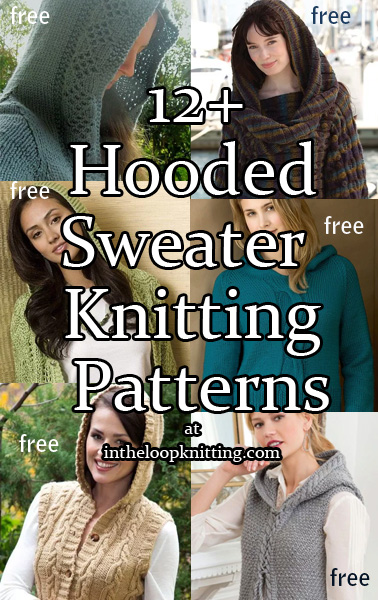 Knitting Patterns for Hooded Sweaters – hoodies, pullovers, cardigans, vests. Most patterns are free.