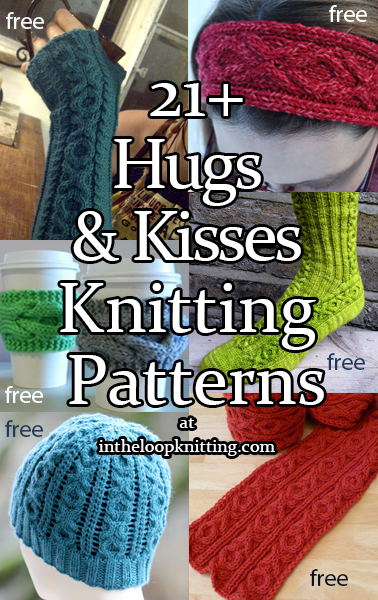 Hugs and Kisses Knitting patterns. These knitting projects create a secret code for those you love – an XOXO pattern symbolizing hugs and kisses. Great for babies, weddings, Valentine’s Day, and any time you want to show you care. Most patterns are free.