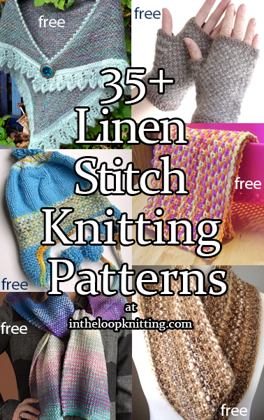 Linen Stitch Knitting Patterns. The easy linen stitch is knit with slipped stitches that creates a woven look that makes a dense fabric-like texture and creates easy colorwork effects with 2 colors or multi-color yarn. Most patterns are free. Updated 9/15/2022
