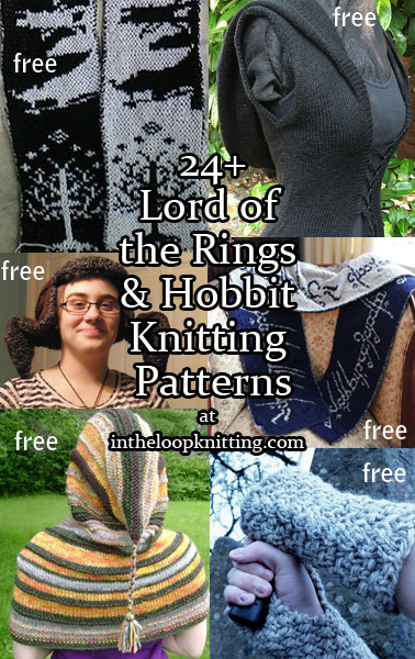 Lord of the Rings Inspired Knitting Patterns. Projects inspired by Lord of the Rings and Hobbit characters, books, and movies. Most patterns are free.