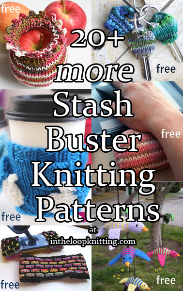 More Stash Buster Knitting Patterns. We knitters hate to throw away yarn so our stash is full of leftover oddballs and scraps of yarn too small for most projects. Here are some clever stash busting ideas to de-stash those yarn remnants. These make great quick gifts, too! Updated 9/30/22