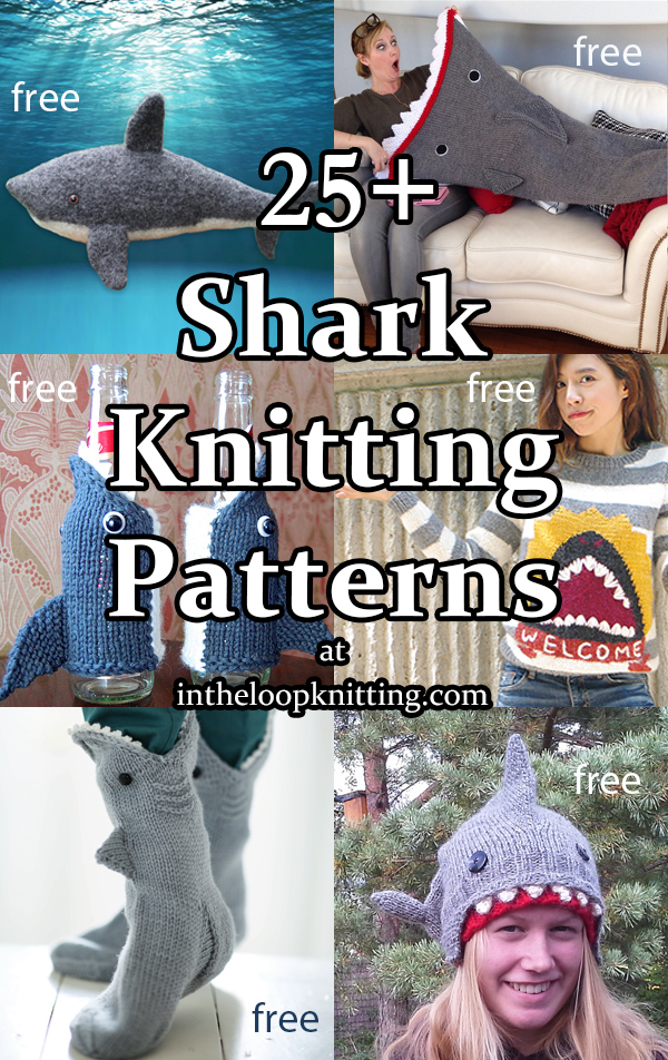 Shark Knitting Patterns. Celebrate sharks all year long with these projects inspired by this powerful, intelligent ocean predator that inspires such fascination and fear in us. Most patterns are free.