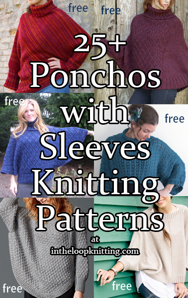 Sleeved Poncho Knitting Patterns