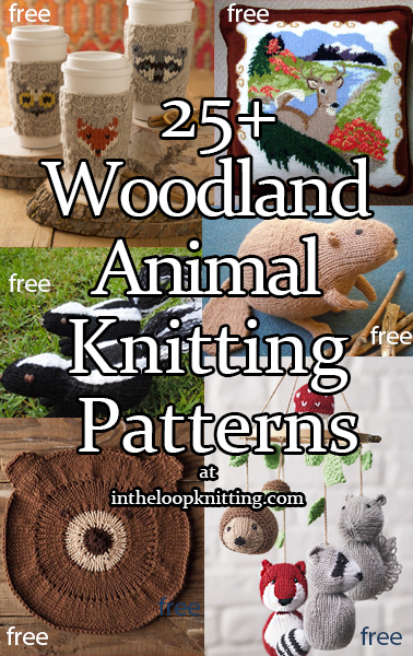 Woodland Animal Knitting Patterns. Toys, cloths, hats, pillows and other knitting projects featuring forest animals like deer, squirrels, foxes, moose, and more. Most patterns are free.Most patterns are free.