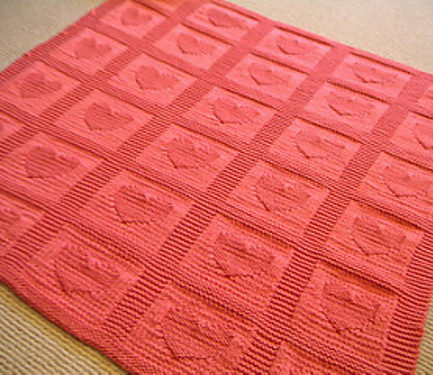 Free Knitting Pattern for Heart Baby Blanket