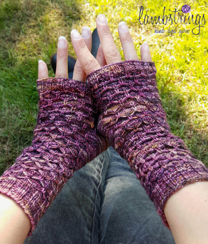 Free Knitting Pattern for Carbon Fingerless Mitts
