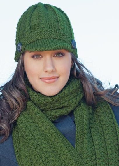 Knitting Pattern for Copenhagen Hat and Scarf Set