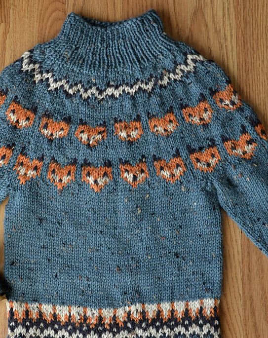 Free Knitting Pattern for Fox Sweater