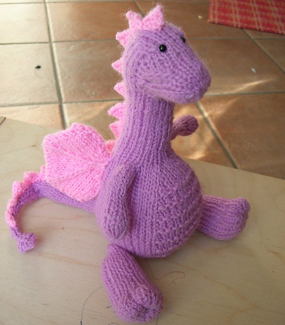 Free knitting pattern for Tarragon the Dragon and other fantastical knitting patterns