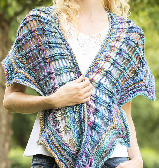Free Knitting Pattern for Dragon Lady Shawl