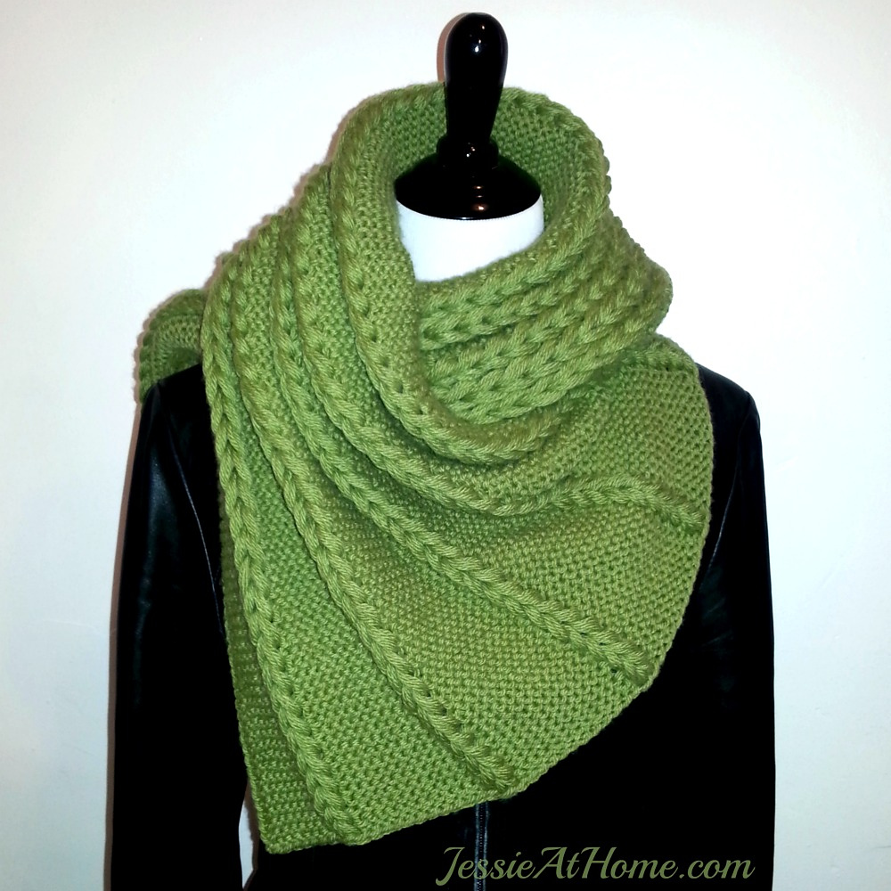 Dropped and Found Wrap Free Knitting Pattern 