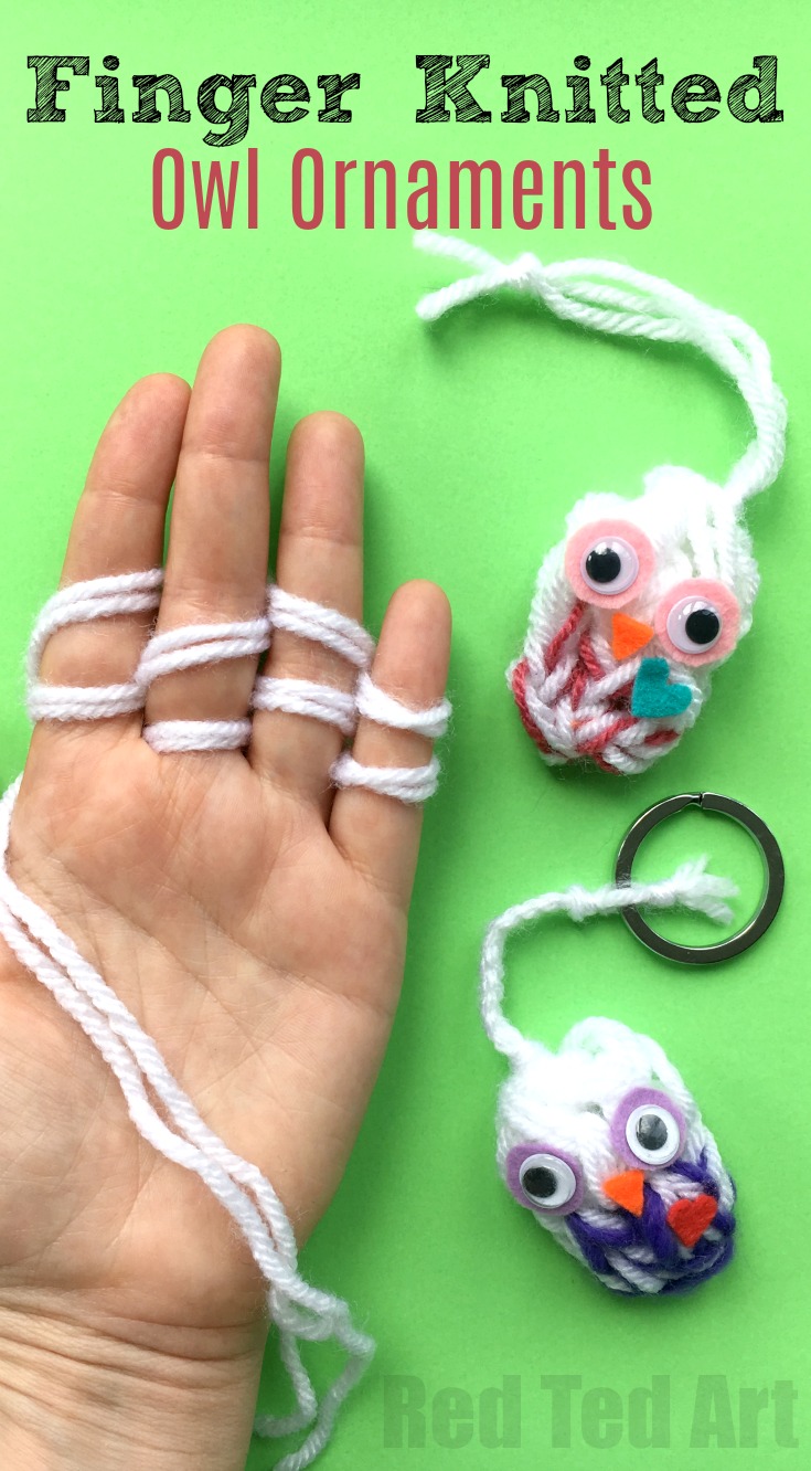 Free Finger Knitting Pattern for Owls