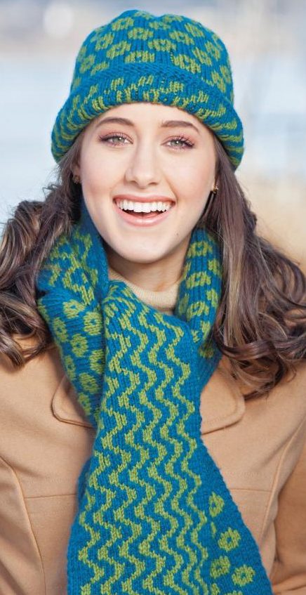 Knitting Pattern for Helsinki Hat and Scarf Set