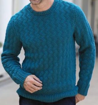 Knitting Pattern for His Zigzag Pullover