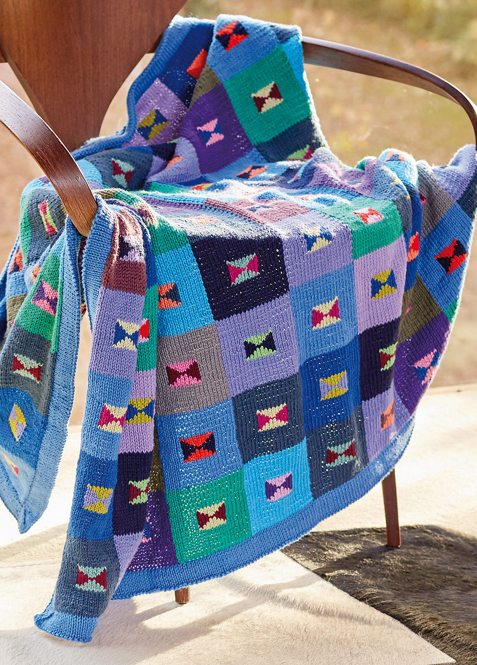 Free Knitting Pattern for Hourglass Blanket