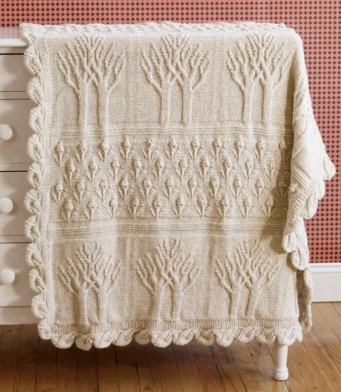 Free Knitting Pattern for Tree of Life Afghan
