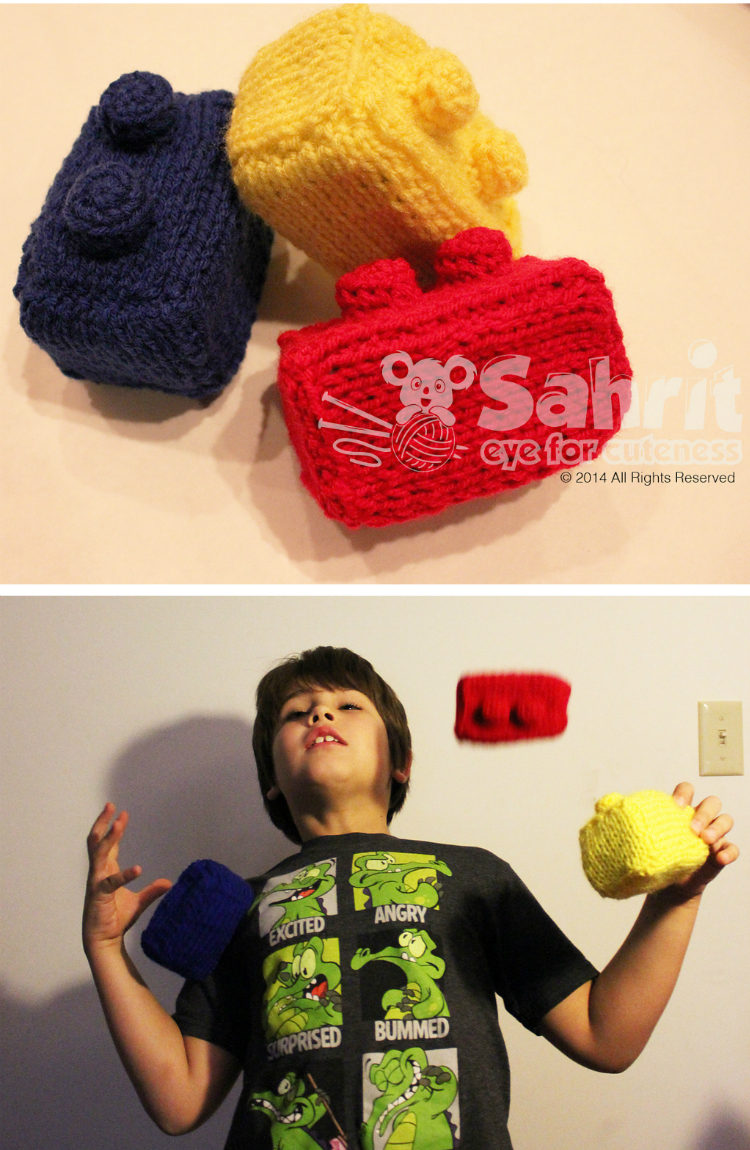 Free Knitting Pattern for Lego Juggling Balls