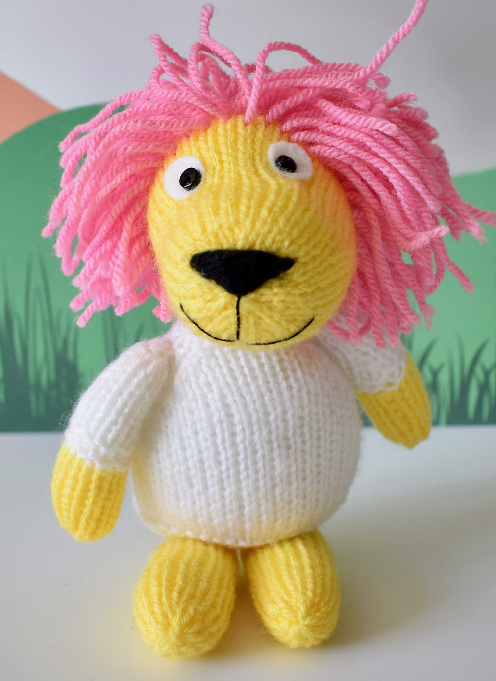 Free Knitting Pattern for Lionel the Lion