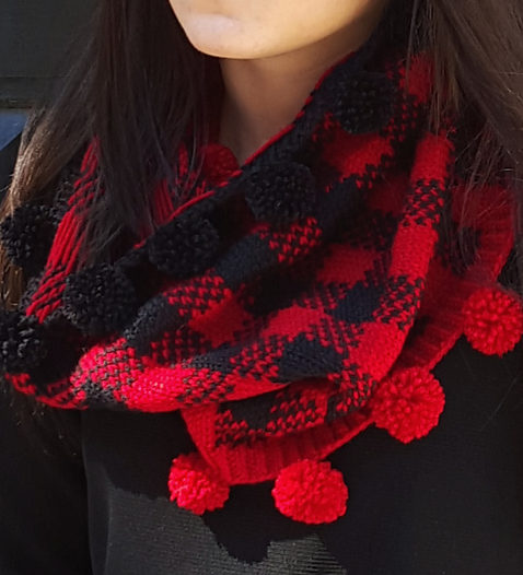 Free Knitting Pattern for Mad for Plaid Cowl