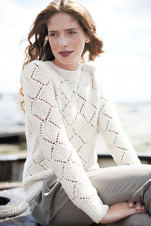 Diamond Lace Sweater | Free Knitting Patterns for Lace Pullover Sweaters at http://intheloopknitting.com/free-lace-pullover-knitting-patterns/