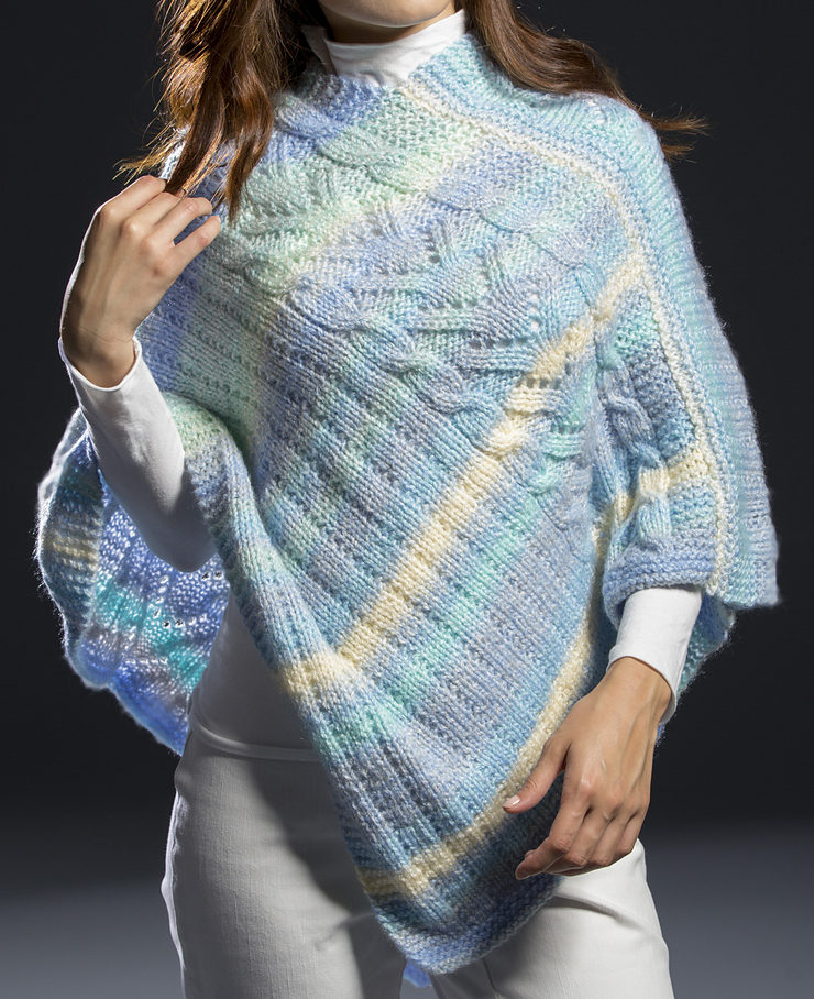 Free Knitting Pattern for Surfside Poncho