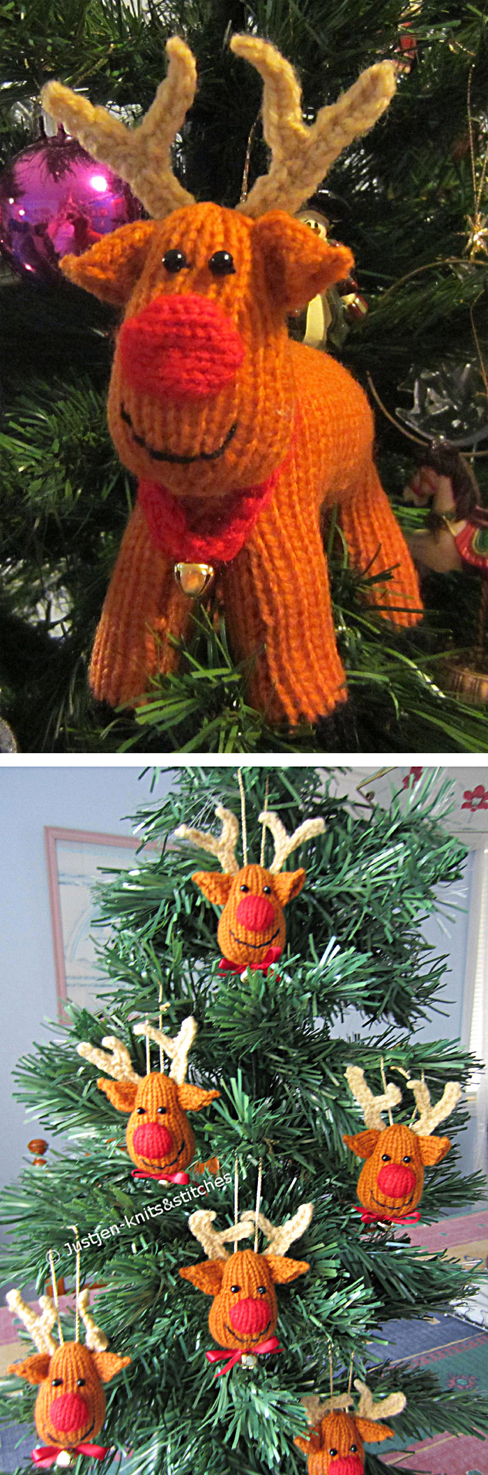 Free Knitting Pattern for Rex the Reindeer