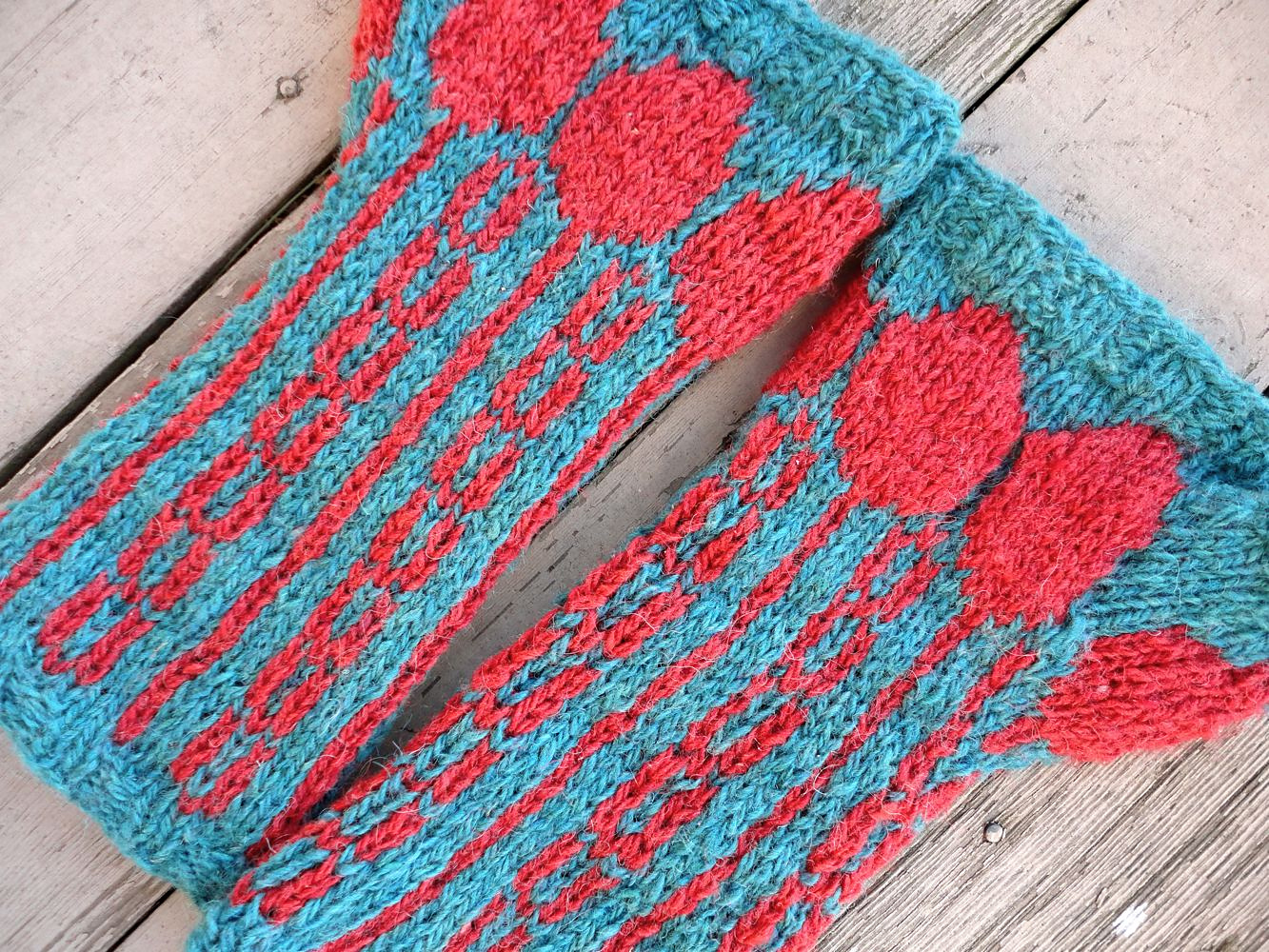 Free Knitting Pattern for Spoons Up Mitts