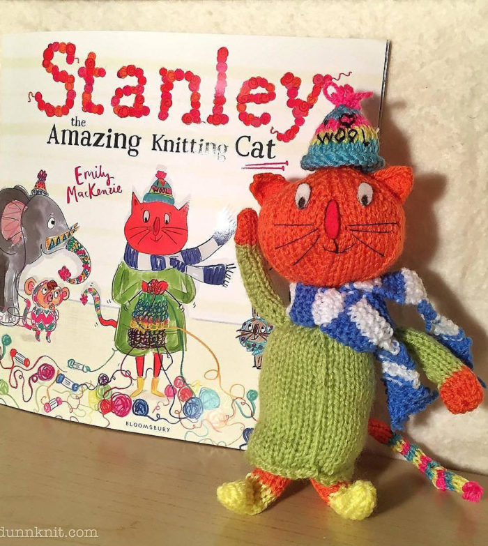 Free Knitting Pattern for Stanley the Amazing Knitting Cat