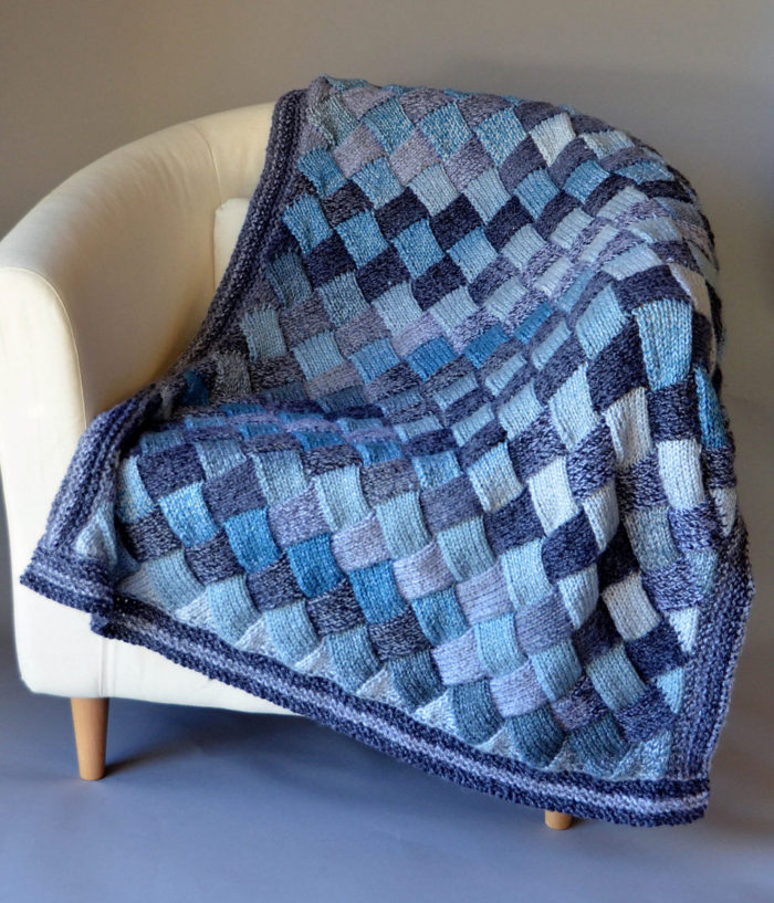 Free Knitting Pattern for Woven Sky Throw