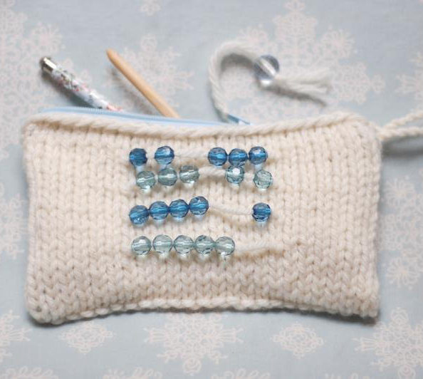 Free Knitting Pattern for Abacus Pouch