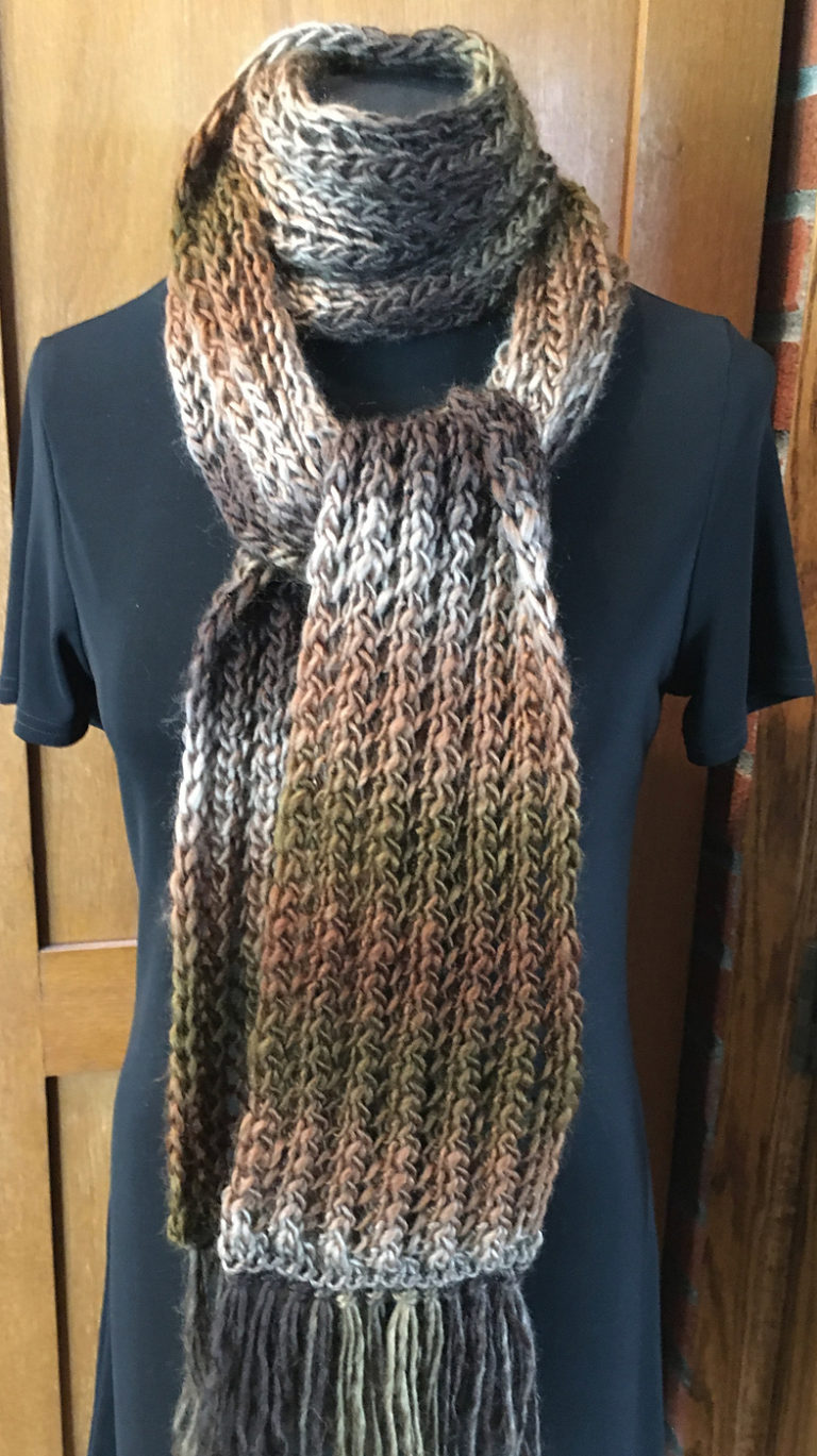 Free Knitting Pattern for One Row Repeat Acceptance Scarf