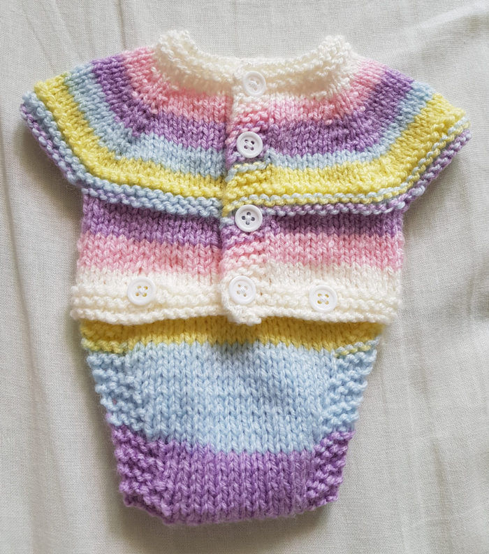 Free Knitting Pattern for All-in-One Onesie