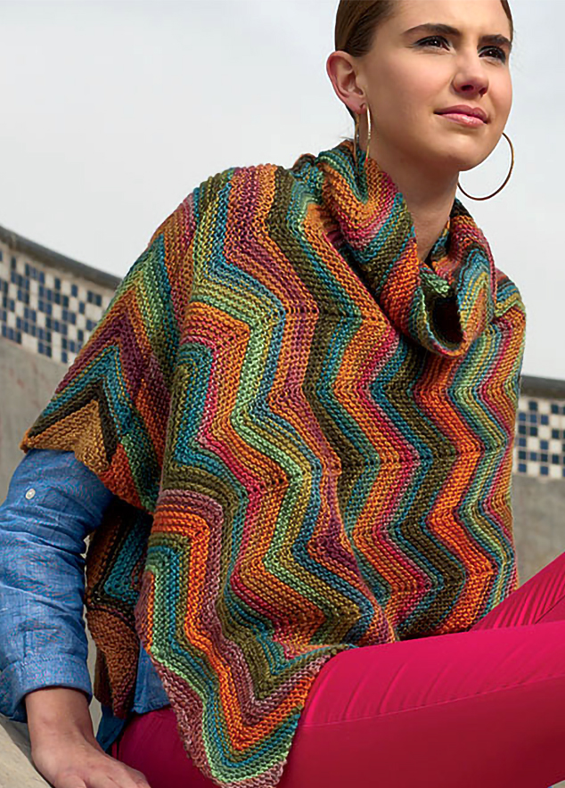 Knitting Pattern for Amalfi Poncho