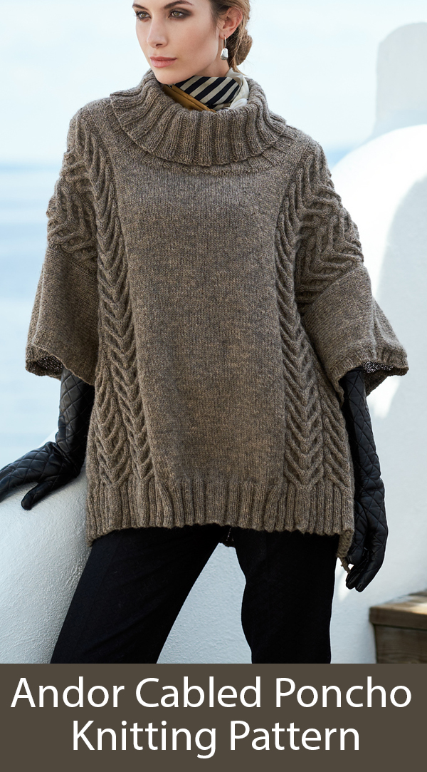Knitting Pattern for Andor Poncho