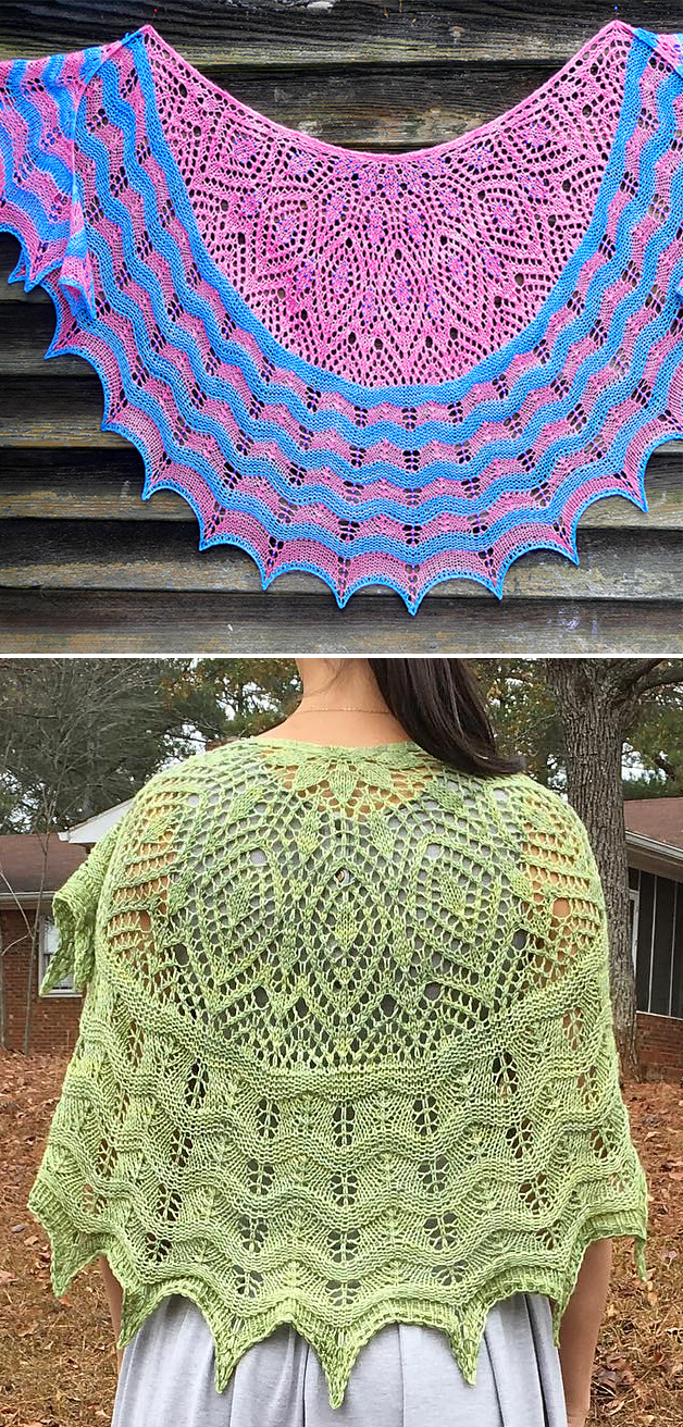 Free Knitting Pattern for Anna's Hope Lace Shawl