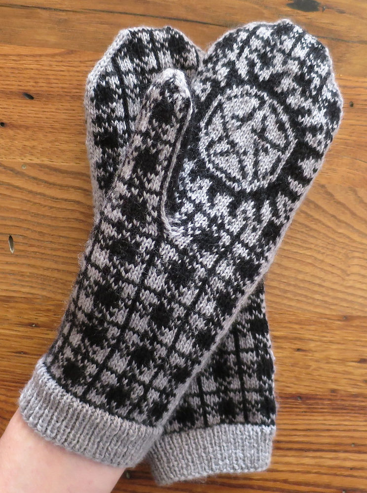 Free Knitting Pattern for Winchester Plaid Anti-Possession Mittens