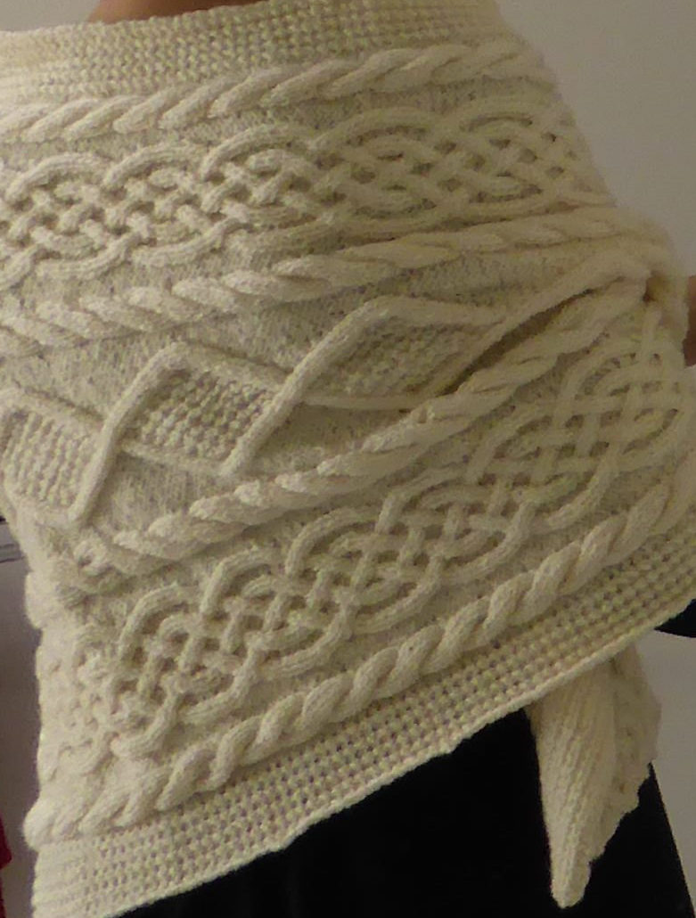 Knitting Pattern for Rectangular Aran Wrap