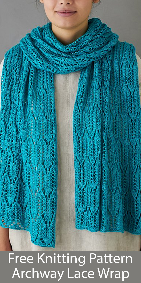 Free Knitting Pattern for Archway Lace Wrap
